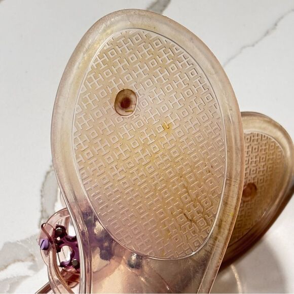 Tory Burch | Women's Mini Miller Purple Jelly Thong Sandals 6 - Picture 12 of 14